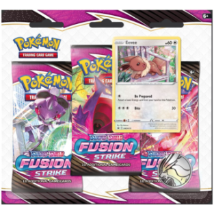 Pokémon TCG Fusion Strike 3-Pack Blister 12 stuks