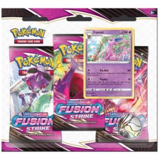 Pokémon TCG Fusion Strike 3-Pack Blister 12 stuks